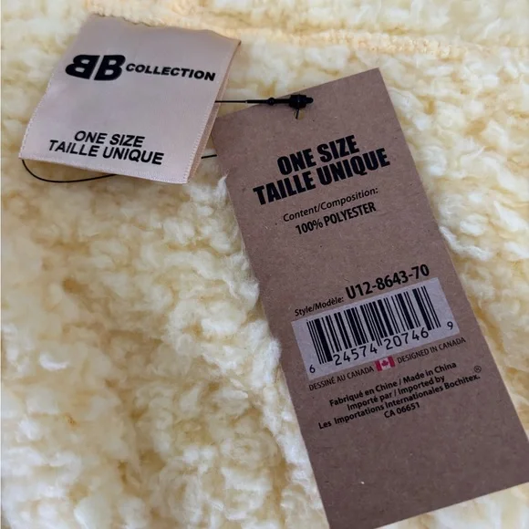 Plush Hooded Teddy Coat in Bright Yellow - Picture 8 of 9